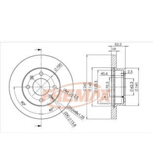 Disco Freio Ventilado Jac Motors J3 2010 a 2015 - Dianteiro - Fremax