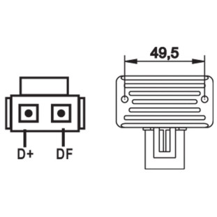 Regulador de Voltagem Alternador Kia Bongo K2400 1994 a 1997 - Gauss