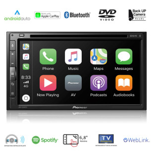 Multimídia 6.8 Polegadas Bluetooth TV Digital WebLink DVD Player - Pioneer