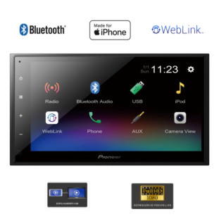 Multimídia Receiver 6.8 Polegadas Bluetooth Weblink USB - Pioneer