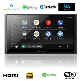 Multimídia Receiver 6.9 Polegadas Wi-Fi Bluetooth Apple Carplay Android Auto TV Digital - Pioneer