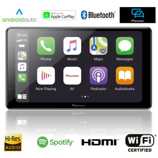 Multimídia Receiver Modular 9 Polegadas Bluetooth Wi-Fi TV Digital Apple Carplay Android Auto - Pioneer