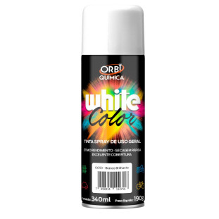 Tinta Spray Branco Brilhante 340ml - Orbi
