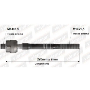 Barra Axial Mini Cyman 2016 a 2021 - Viemar