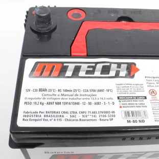 Bateria 80A Mitsubishi L200 2008 a 2017 - Original