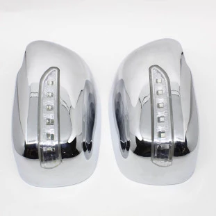 Capa Moldura Espelho Retrovisor Pisca com Led Toyota Corolla 2008 a 2009 - Esquerdo e Direito / Externo - Universal
