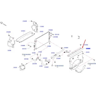 Defletor Ar Radiador Nissan Frontier 2014 a 2021 - Original
