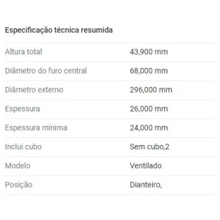 Disco Freio Ventilado Nissan X-trail 2009 - Esquerdo ou Direito / Dianteiro - Fremax