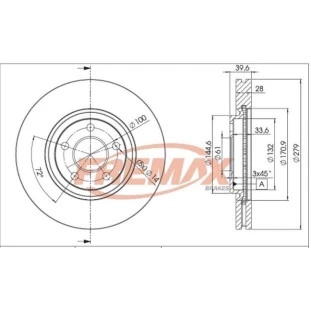 Disco Freio Ventilado Chrysler Ptcruiser 2001 a 2010 - Dianteiro - Fremax