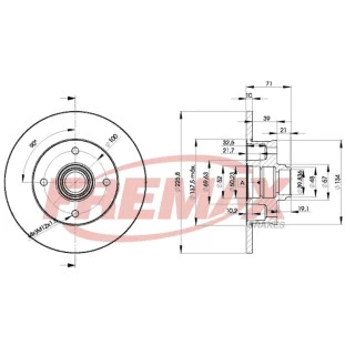 Disco de Freio Sólido Volkswagen Passat 1995 a 2005 - Esquerdo ou Direito / Traseiro - Fremax
