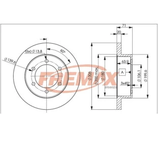 Disco de Freio Sólido Troller T4 2000 a 2012 - Esquerdo ou Direito / Traseiro - Fremax