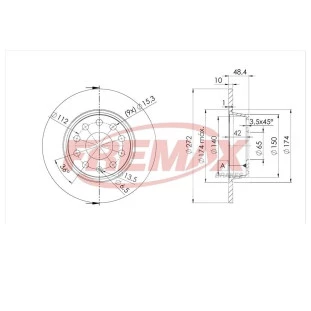 Disco de Freio Sólido Volkswagen Jetta 2008 a 2014 - Esquerdo ou Direito / Traseiro - Fremax