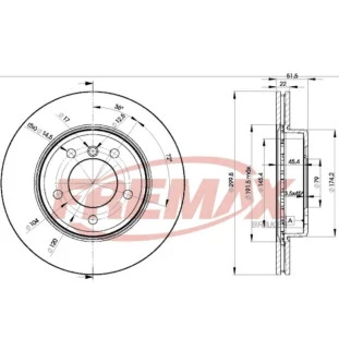 Disco de Freio Ventilado Bmw 325i 2001 a 2005 - Esquerdo ou Direito / Dianteiro - Fremax