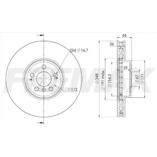 Disco de Freio Ventilado Bmw 320i 2020 - Direito / Dianteiro - Fremax