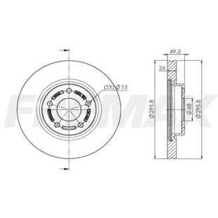 Disco de Freio Ventilado Nissan Altima 2014 - Esquerdo ou Direito / Dianteiro - Fremax