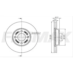 Disco de Freio Ventilado Nissan Versa 2020 a 2021 - Esquerdo ou Direito / Dianteiro - Fremax