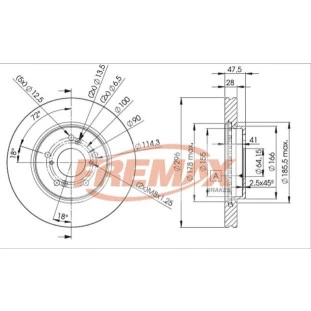 Disco de Freio Ventilado Honda Cr-v 2008 a 2012 - Esquerdo ou Direito / Dianteiro - Fremax