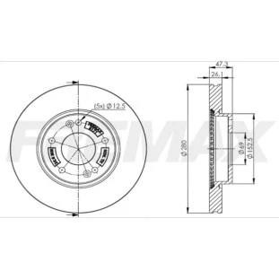 Disco de Freio Ventilado Kia Soul 2009 a 2018 - Esquerdo ou Direito / Dianteiro - Fremax