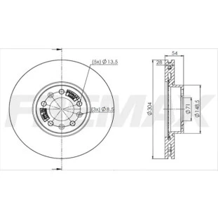 Disco de Freio Ventilado Peugeot Expert 2018 a 2021 - Esquerdo ou Direito / Dianteiro - Fremax