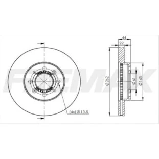 Disco de Freio Ventilado Renault Scenic 1999 a 2009 - Esquerdo ou Direito / Dianteiro - Fremax