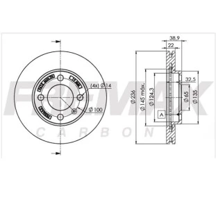 Disco de Freio Ventilado Volkswagen Up 2014 a 2021 - Esquerdo ou Direito / Dianteiro - Fremax