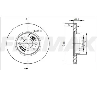 Disco de Freio Ventilado Fiat Tipo 1993 a 1997 - Esquerdo ou Direito / Dianteiro - Fremax
