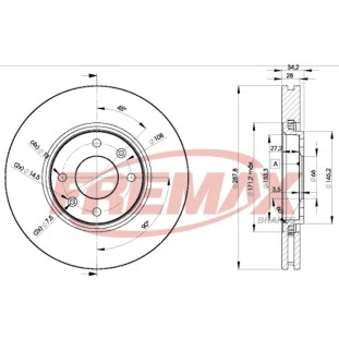 Disco de Freio Ventilado Citroen C5 2001 a 2008 - Esquerdo ou Direito / Dianteiro - Fremax