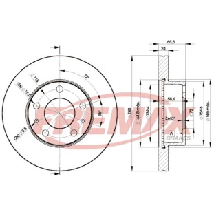 Disco de Freio Ventilado Fiat Ducato 2001 a 2021 - Esquerdo ou Direito / Dianteiro - Fremax
