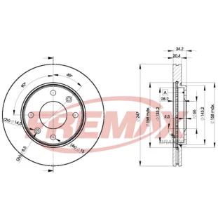 Disco de Freio Ventilado Citroen Zx 1995 a 1998 - Esquerdo ou Direito / Dianteiro - Fremax