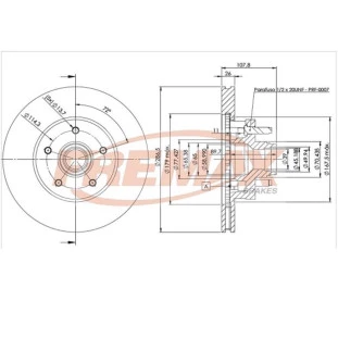 Disco de Freio Ventilado Ford Ranger 1997 a 2011 - Esquerdo ou Direito / Dianteiro - Fremax