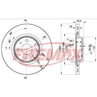 Disco de Freio Ventilado Fiat Punto 2008 a 2017 - Esquerdo ou Direito / Dianteiro - Fremax