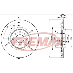 Disco de Freio Ventilado Fiat Stilo 2006 a 2011 - Esquerdo ou Direito / Dianteiro - Fremax