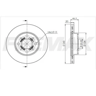 Disco de Freio Ventilado Fiat Siena 2003 a 2016 - Esquerdo ou Direito / Dianteiro - Fremax