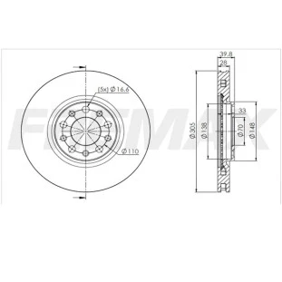 Disco de Freio Ventilado Jeep Renegade 2016 a 2021 - Esquerdo ou Direito / Dianteiro - Fremax