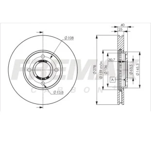 Disco de Freio Ventilado Ford Ecosport 2013 a 2021 - Esquerdo ou Direito / Dianteiro - Fremax