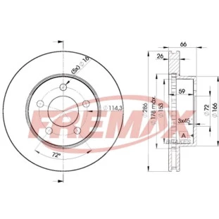 Disco de Freio Ventilado Ford Explorer 1996 a 1998 - Esquerdo ou Direito / Dianteiro - Fremax