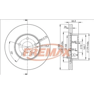 Disco de Freio Ventilado Ford Ranger 2001 a 2012 - Esquerdo ou Direito / Dianteiro - Fremax