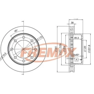 Disco de Freio Ventilado Ford F 250 2006 - Esquerdo ou Direito / Dianteiro - Fremax
