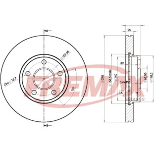 Disco de Freio Ventilado Ford Focus 2008 a 2019 - Esquerdo ou Direito / Dianteiro - Fremax