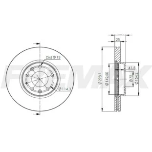 Disco de Freio Ventilado Ford Fusion 2006 a 2012 - Esquerdo ou Direito / Dianteiro - Fremax