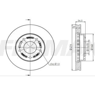 Disco de Freio Ventilado Chevrolet S10 1998 a 2011 - Esquerdo ou Direito / Dianteiro - Fremax