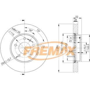 Disco de Freio Ventilado Chevrolet Captiva 2011 a 2017 - Esquerdo ou Direito / Dianteiro - Fremax
