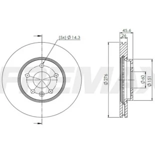 Disco de Freio Ventilado Chevrolet Cruze 2012 a 2021 - Esquerdo ou Direito / Dianteiro - Fremax
