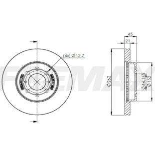 Disco de Freio Ventilado Honda Civic 1992 a 2007 - Esquerdo ou Direito / Dianteiro - Fremax