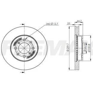 Disco de Freio Ventilado Honda Civic 1992 a 2000 - Esquerdo ou Direito / Dianteiro - Fremax