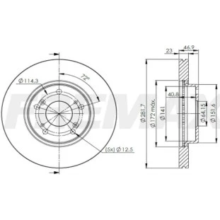 Disco de Freio Ventilado Honda Civic 2012 a 2021 - Esquerdo ou Direito / Dianteiro - Fremax