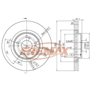 Disco de Freio Ventilado Honda Civic 2014 a 2015 - Esquerdo ou Direito / Dianteiro - Fremax