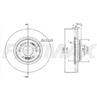 Disco de Freio Ventilado Hyundai Tucson 2017 a 2022 - Esquerdo ou Direito / Dianteiro - Fremax