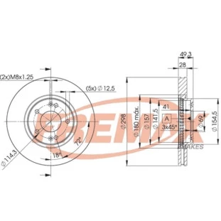 Disco de Freio Ventilado Hyundai Santafe 2001 a 2005 - Esquerdo ou Direito / Dianteiro - Fremax