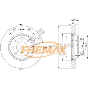 Disco de Freio Ventilado Kia Cerato 2006 - Esquerdo ou Direito / Dianteiro - Fremax